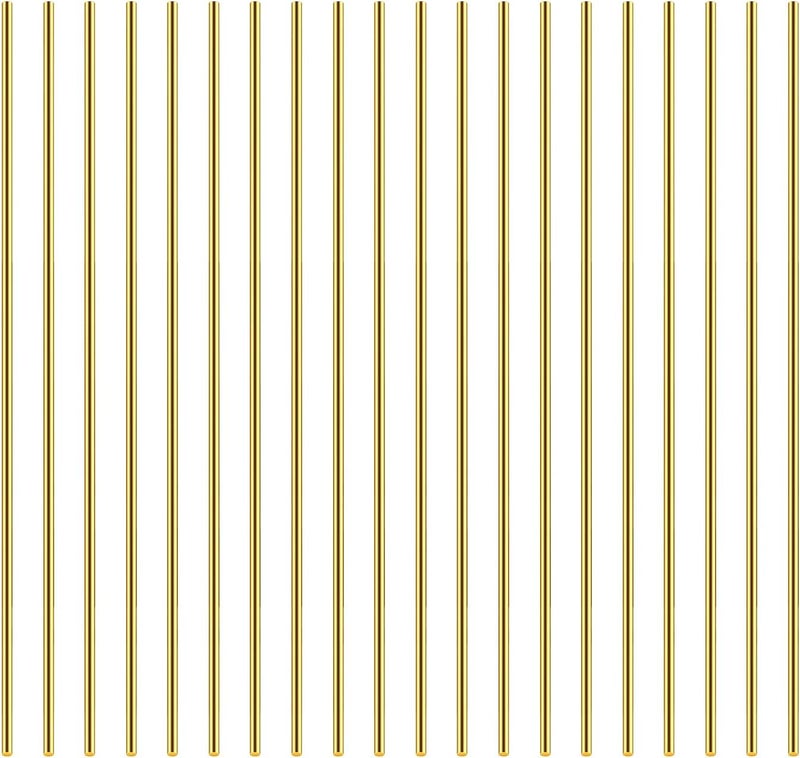 DYWISHKEY 20 Pieces 1/16 Inch Brass Rods, Brass Round Stock Lathe Bar Stock for DIY Craft Making, Handle Pin, Brass Rod 1/16 Inch in Diameter, 3.94 Inches in Length - Image 1